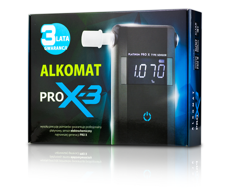 Alkomat PRO X-3 marki AlcoFind z platynowym sensorem – zdjęcie 2