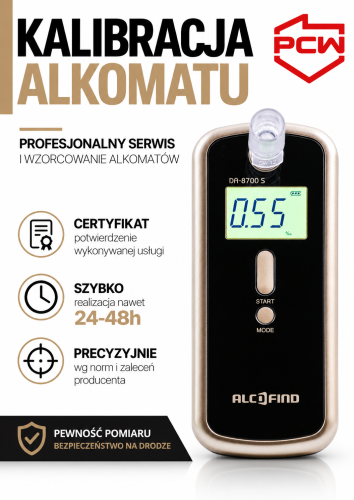 AlcoFind DA-8700S – urządzenie objęte kalibracją
